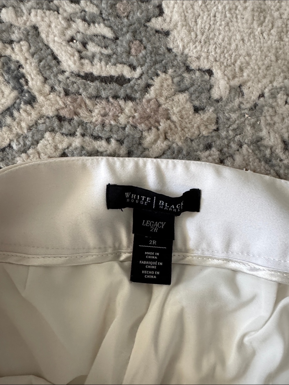 White House Black Market Women's White Legacy Dress Pants Wide Trousers 2R - Picture 4 of 6